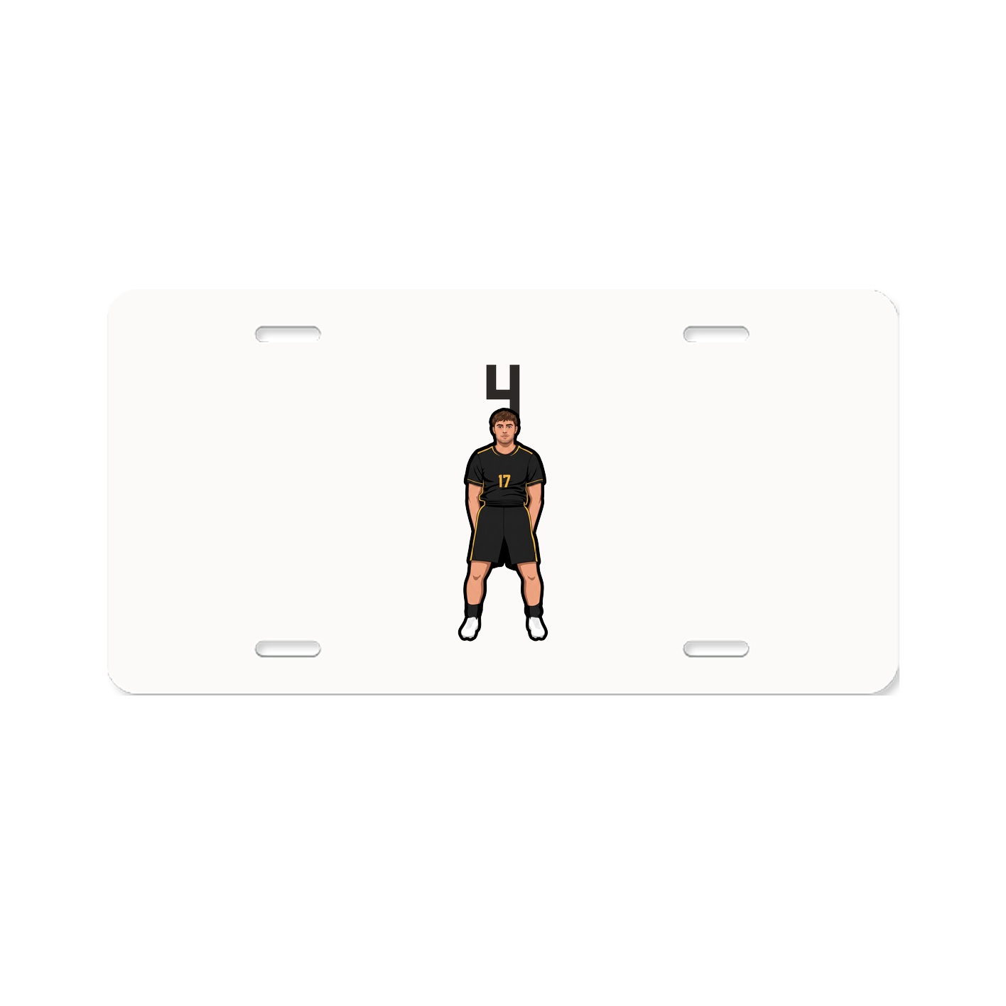 License Plate — Number Top in Classic