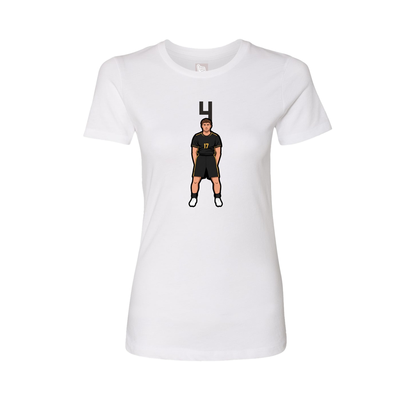 Fitted Women's Tee — Number Top in White