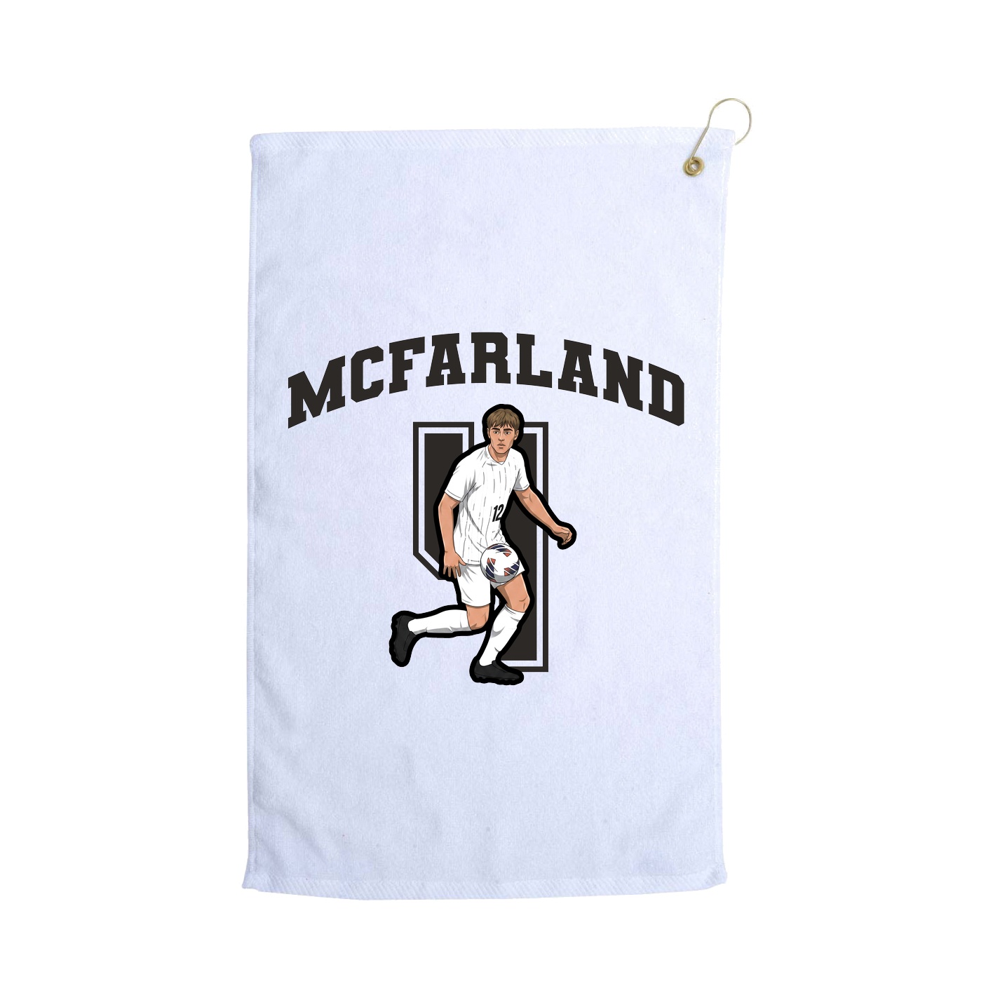 Golf Towel — Number in White