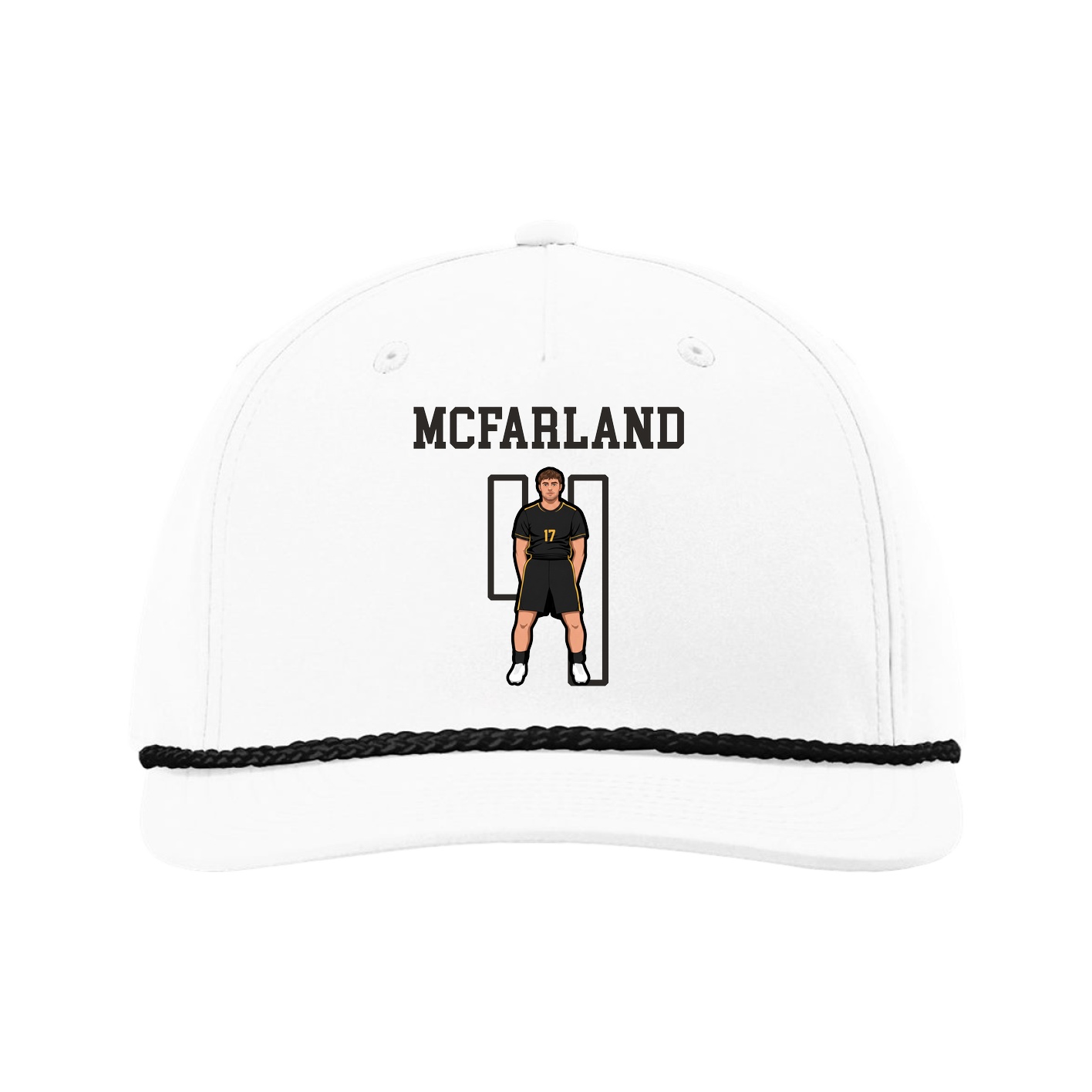 Five-Panel Classic Rope Cap — Shirsey in White