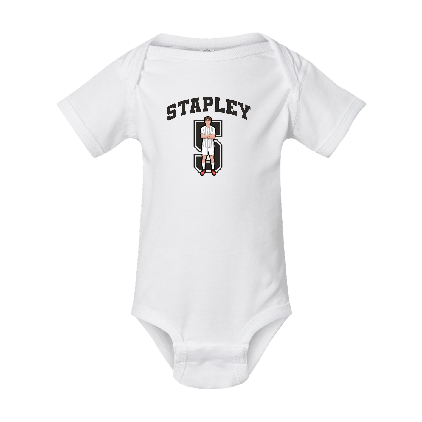 Baby Onesie — Number in White