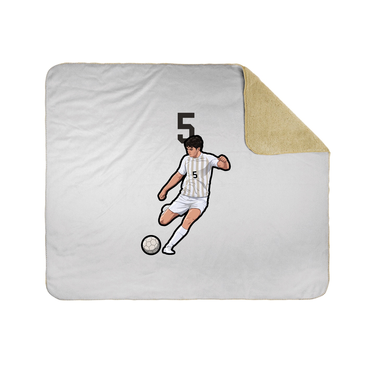Throw Blanket — Number Top in White