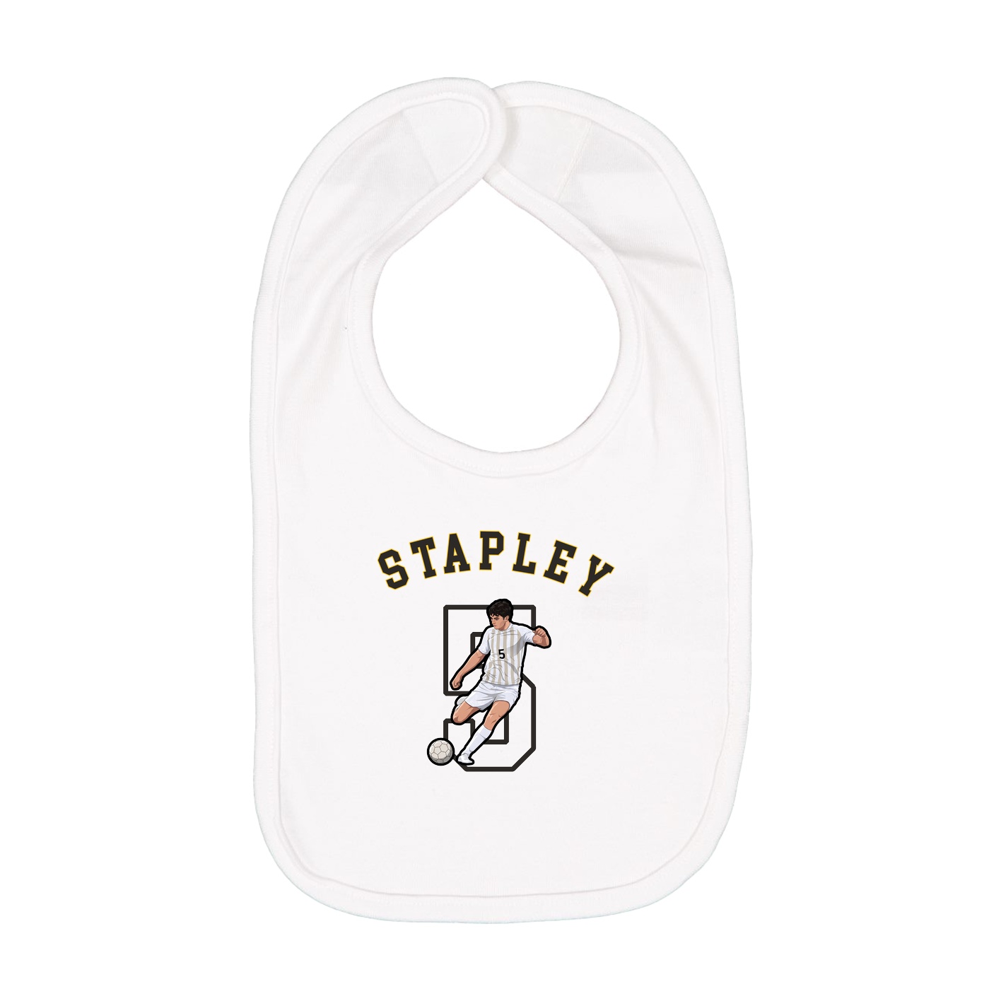 Infant Bib — Shirsey Arch in White