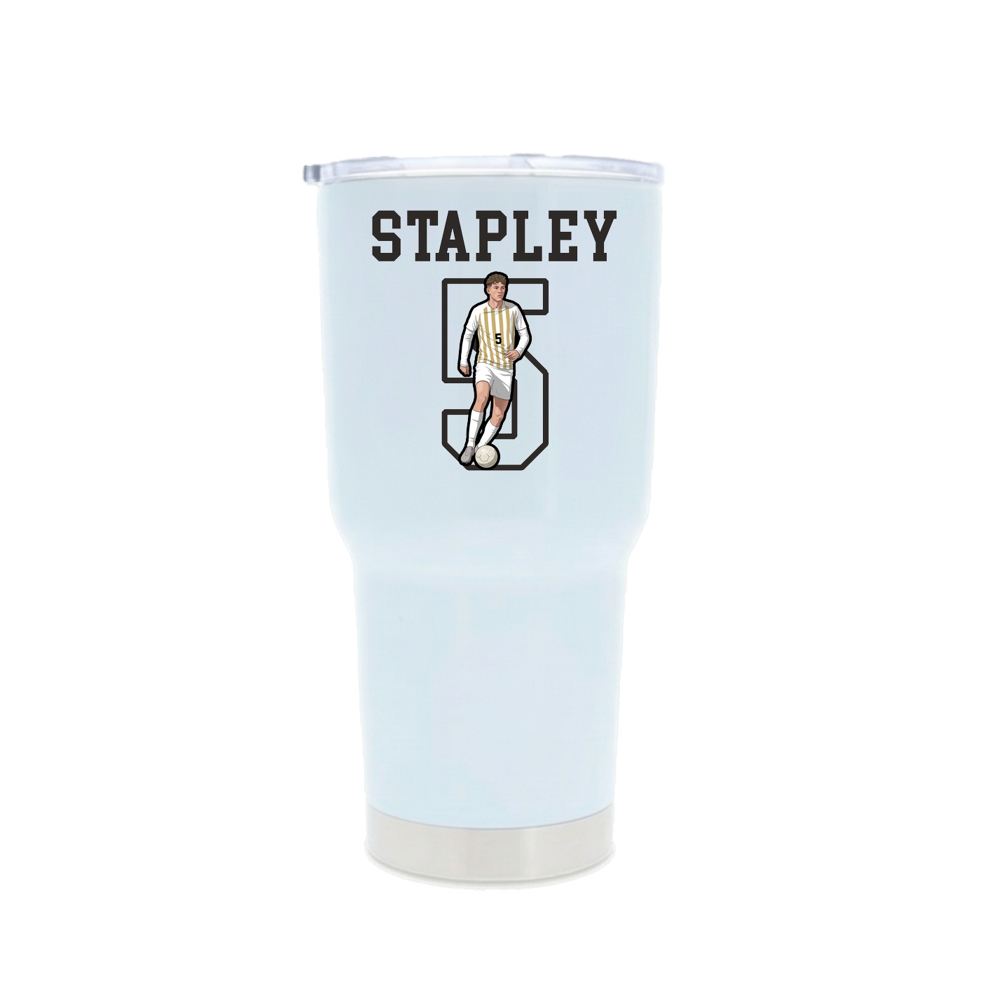 30oz Stainless Steel Tumbler — Shirsey in White