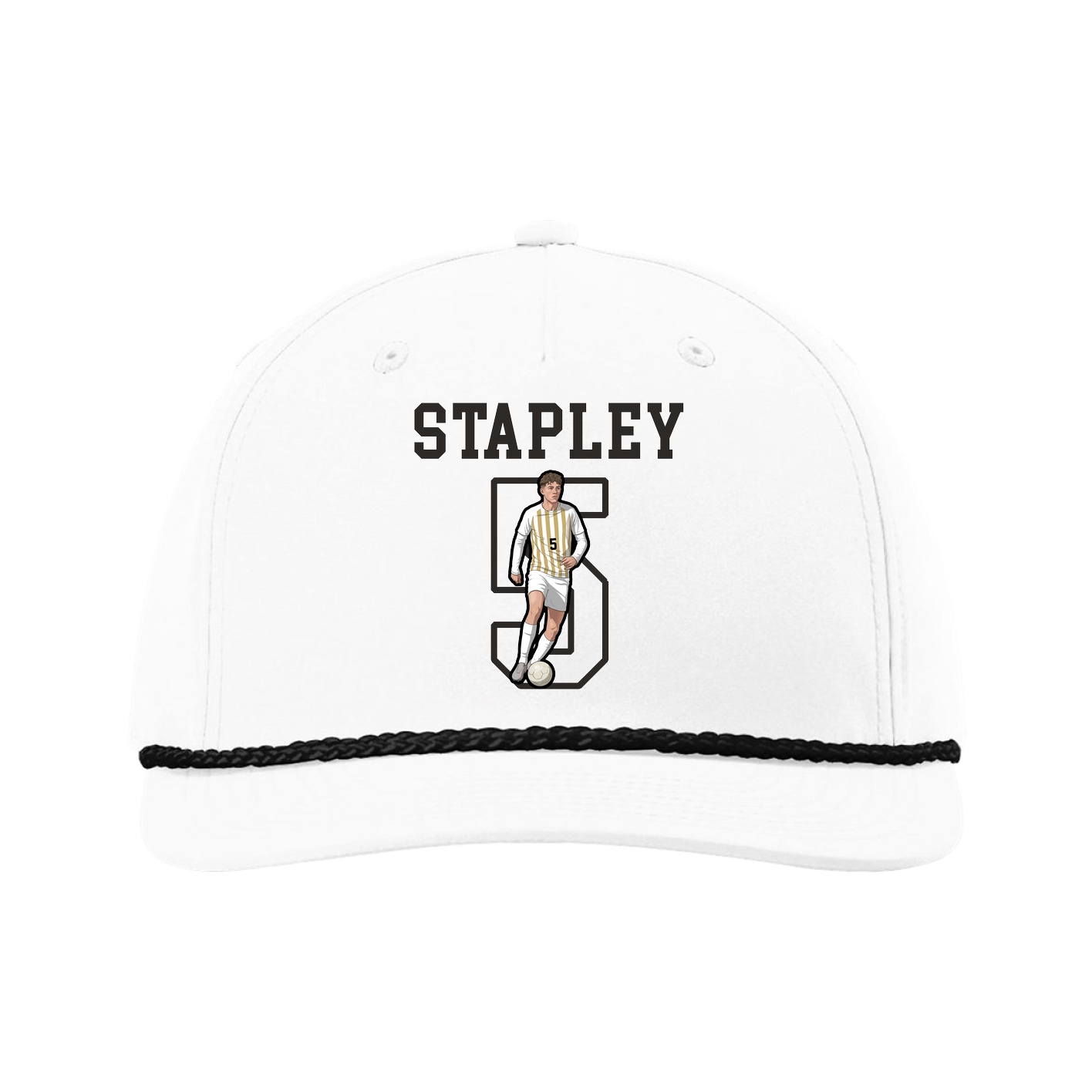 Five-Panel Classic Rope Cap — Shirsey in White