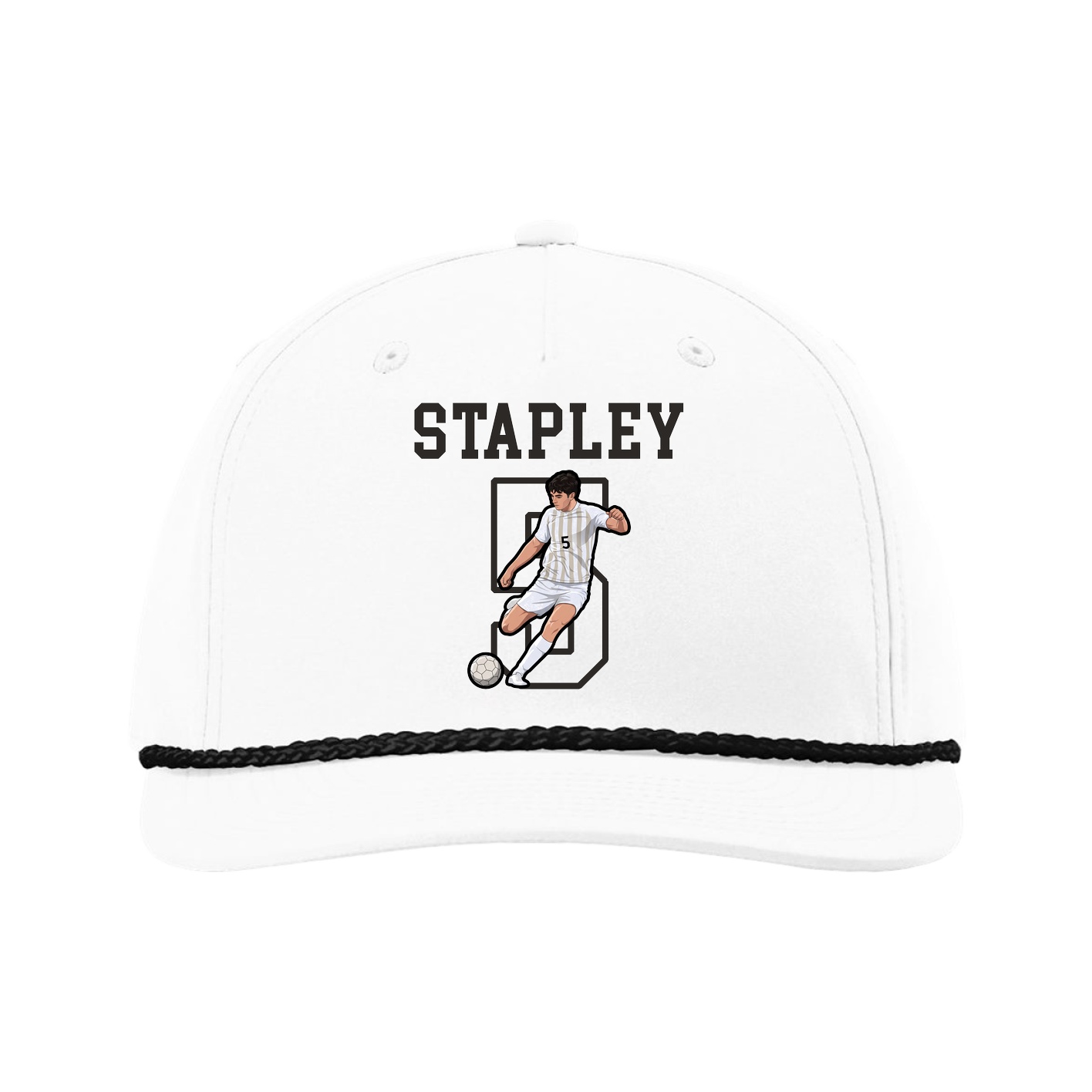 Five-Panel Classic Rope Cap — Shirsey in White