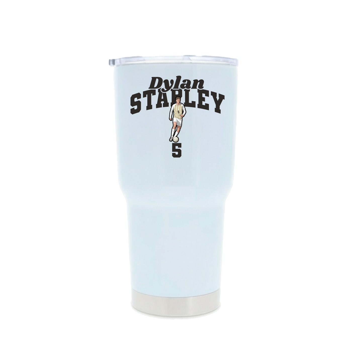 30oz Stainless Steel Tumbler — Signature Arch in White