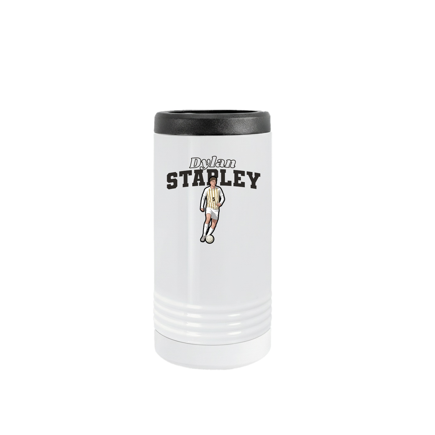 Slim Beverage Holder — Name Arch in White