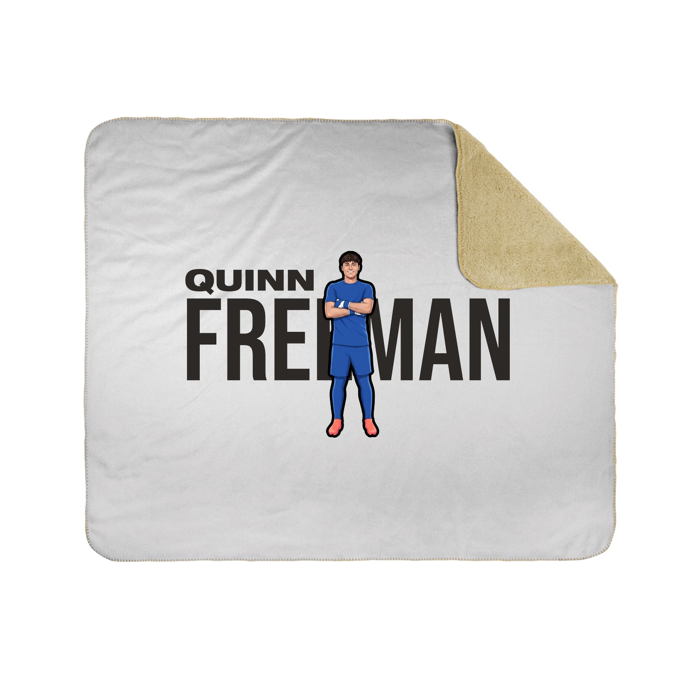 Throw Blanket — Player Name in White