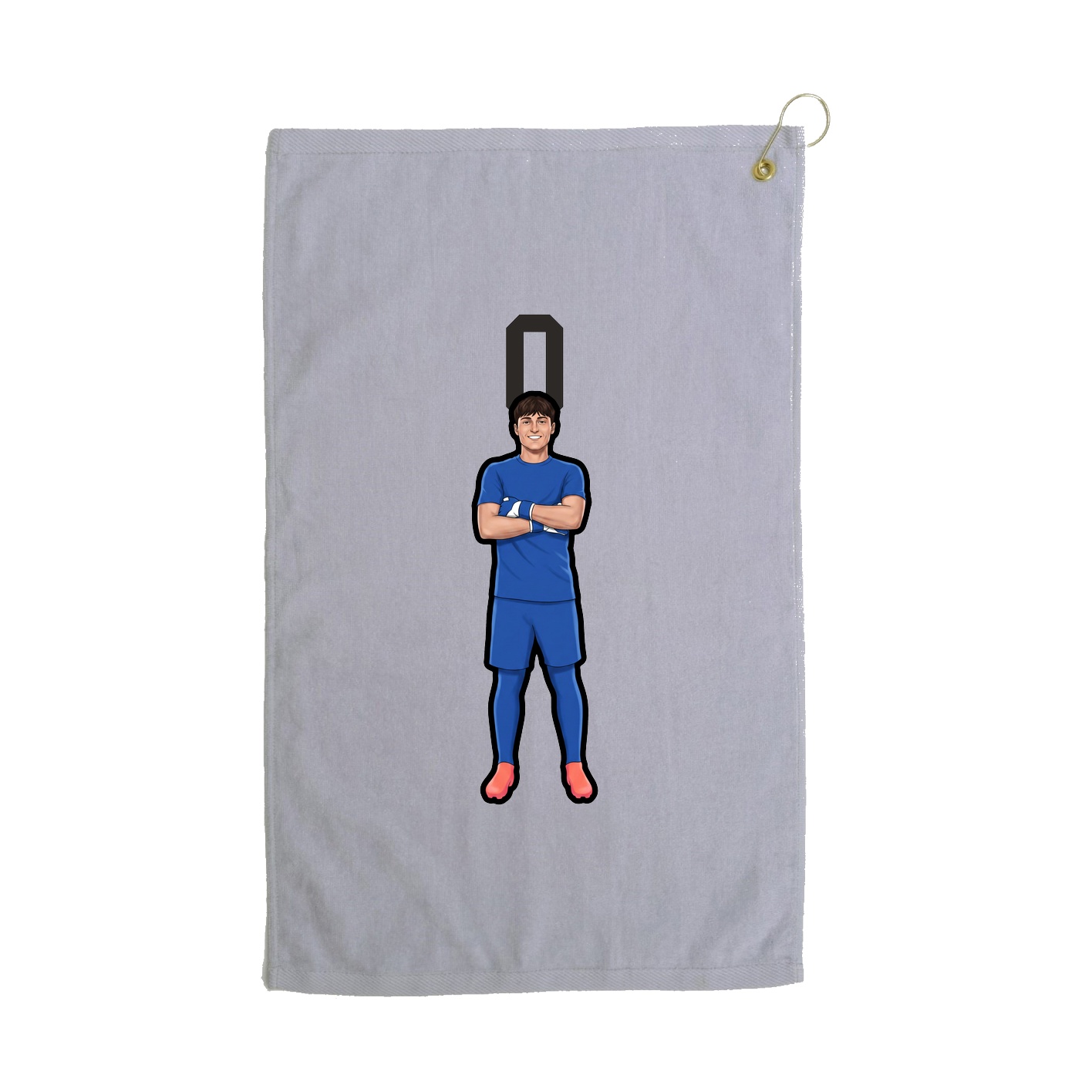 Golf Towel — Number Top in Grey