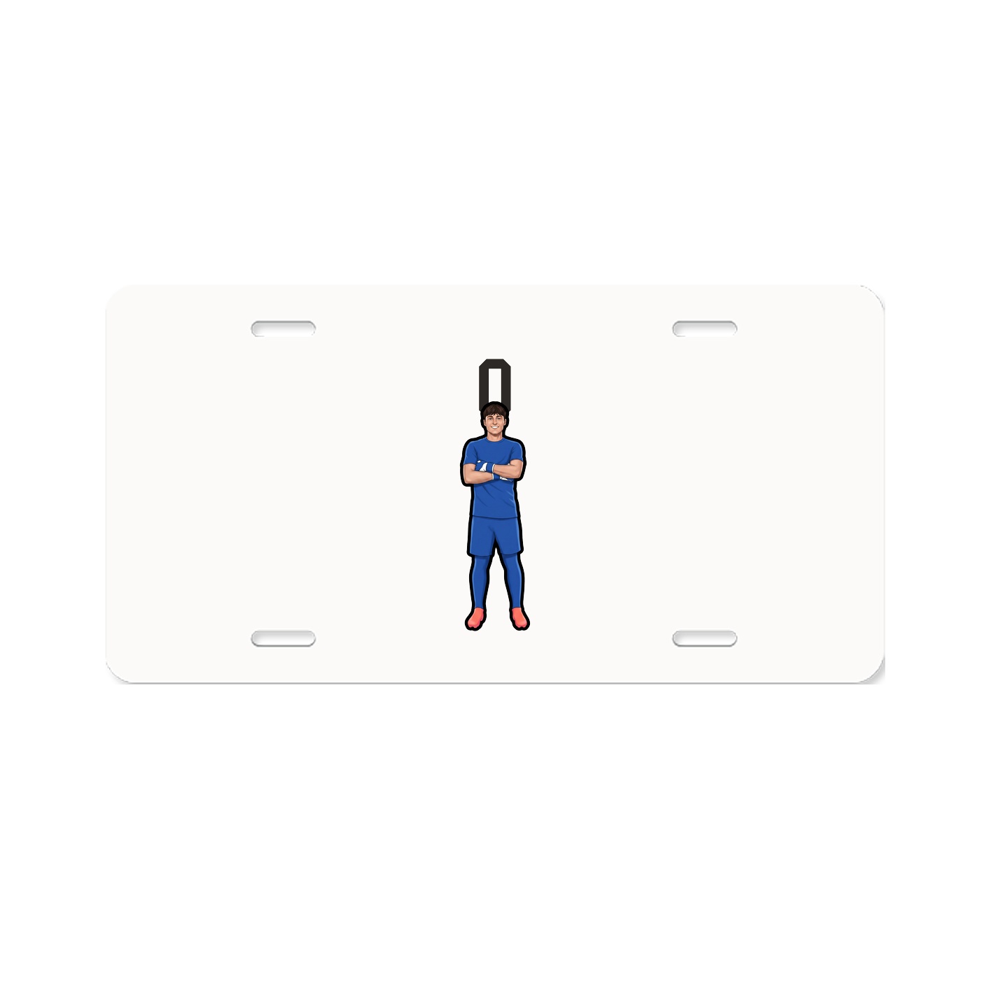License Plate — Number Top in Classic