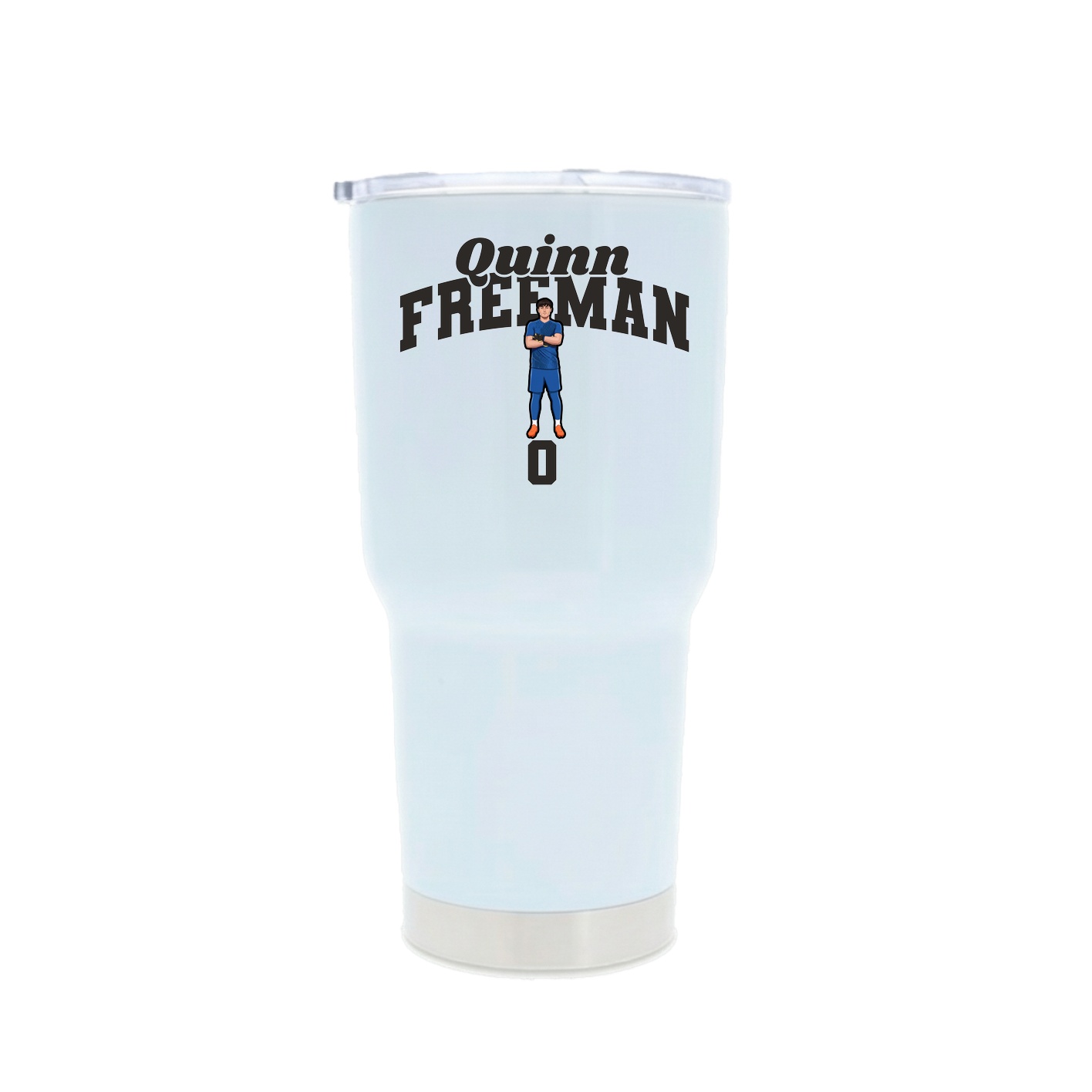 30oz Stainless Steel Tumbler — Signature Arch in White
