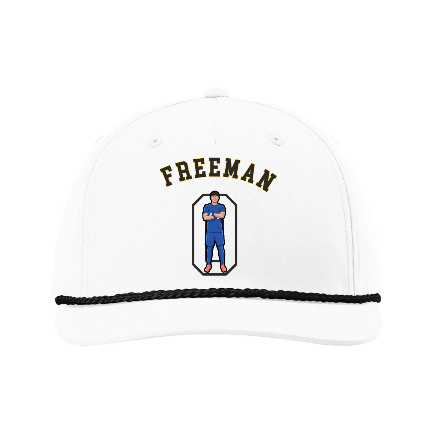 Five-Panel Classic Rope Cap — Shirsey Arch in White