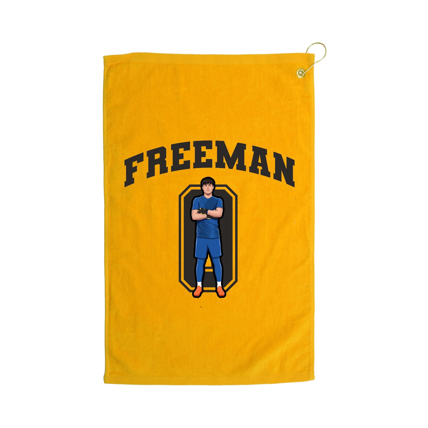 Golf Towel — Number in Gold