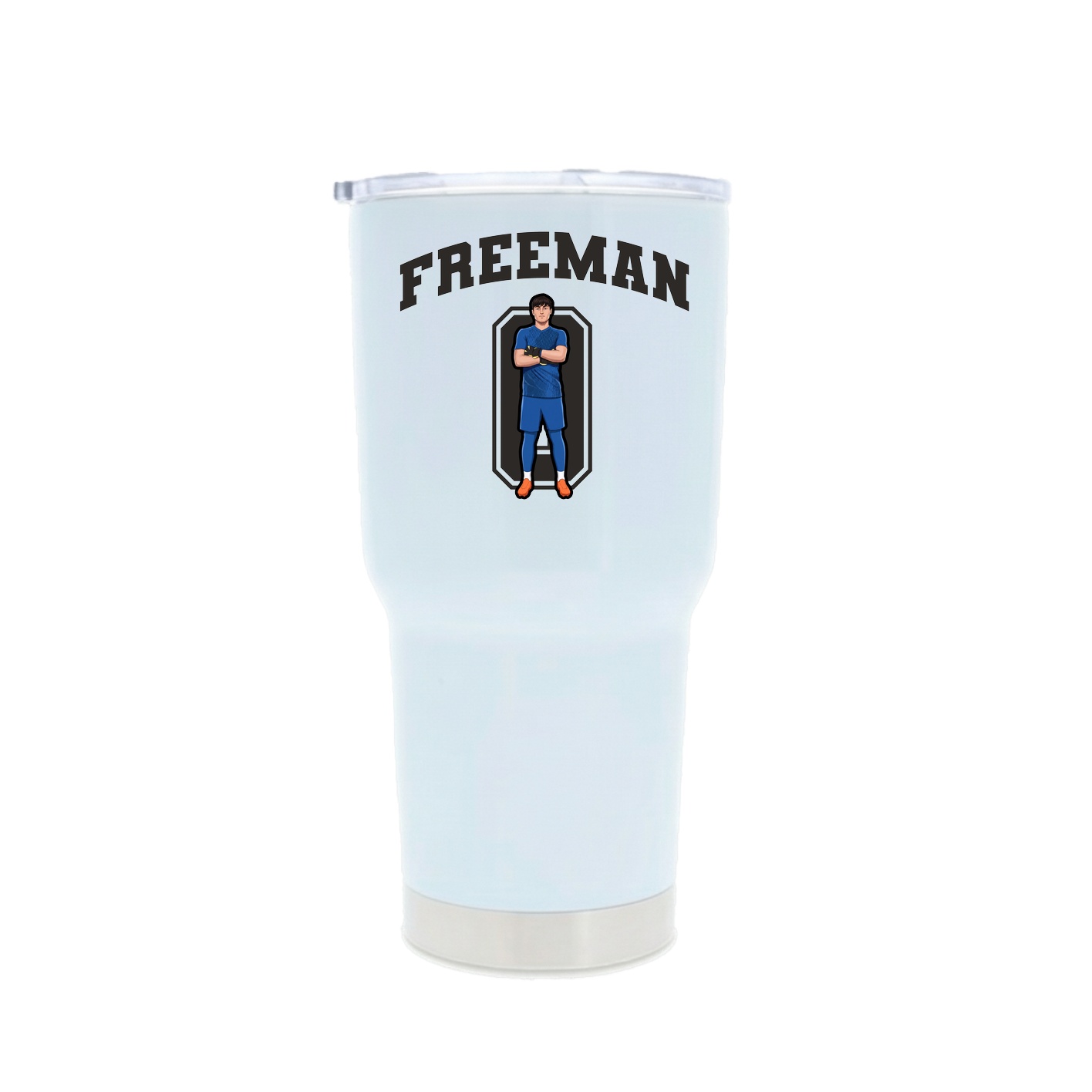 30oz Stainless Steel Tumbler — Number in White