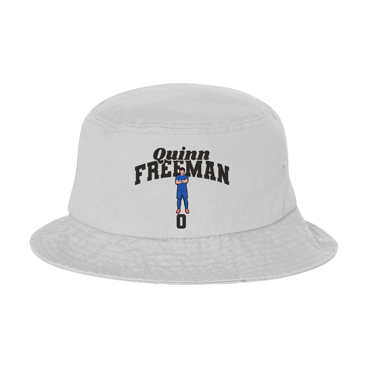 Bucket Cap — Signature Arch in White