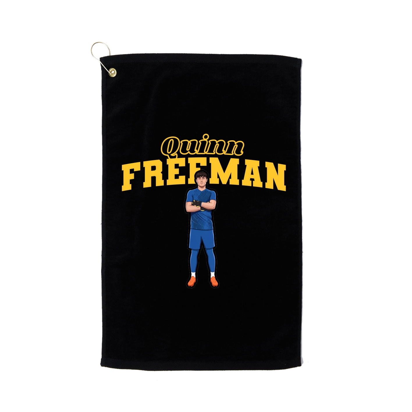 Golf Towel — Name Arch in Black