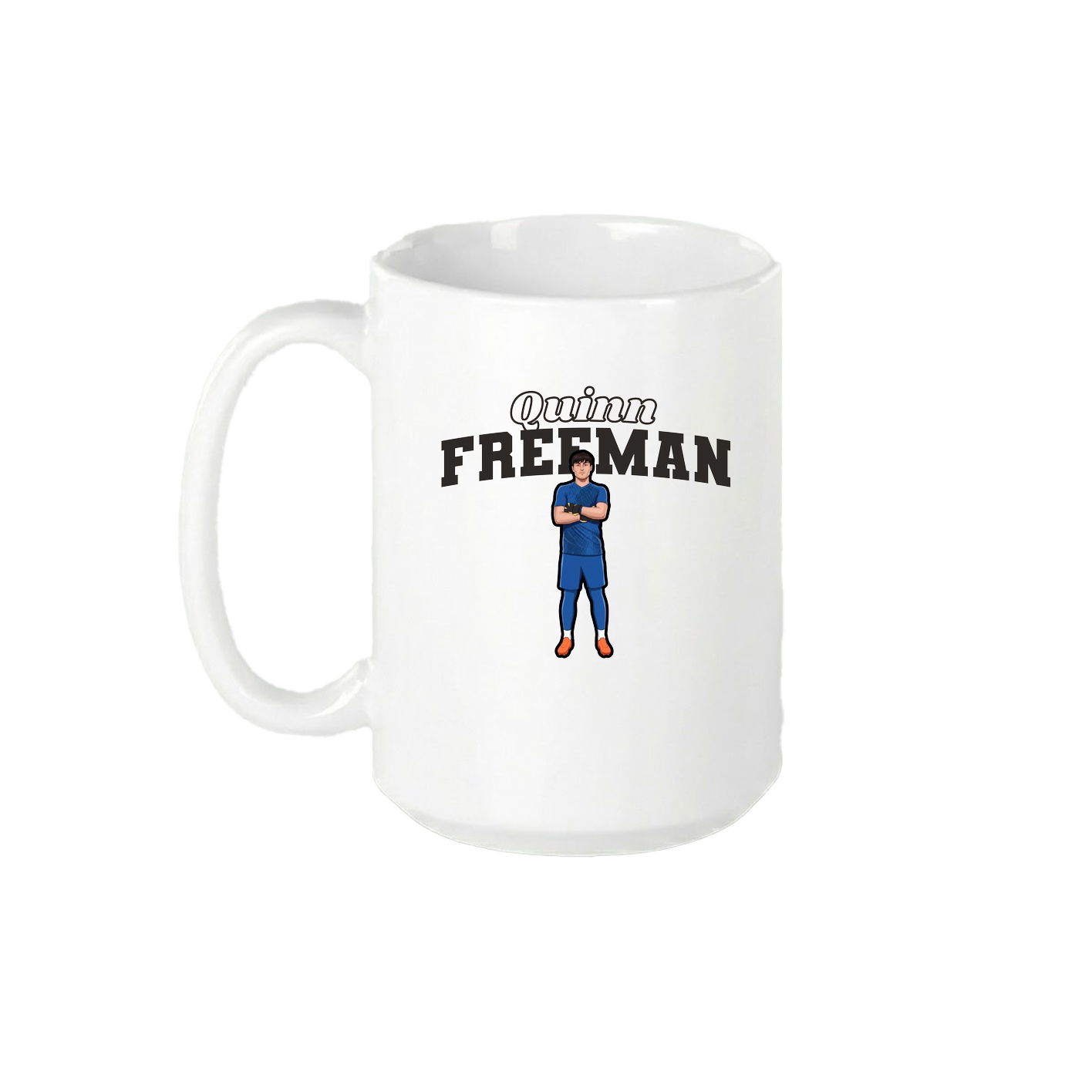 15oz Coffee Mug — Name Arch in White