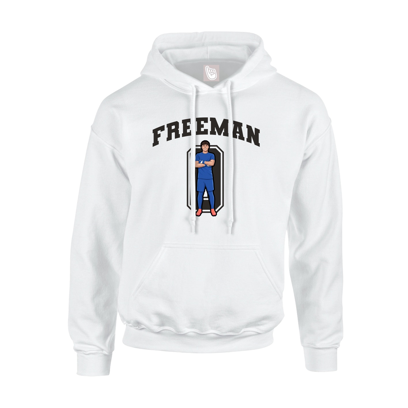 Youth Hoodie — Number in White