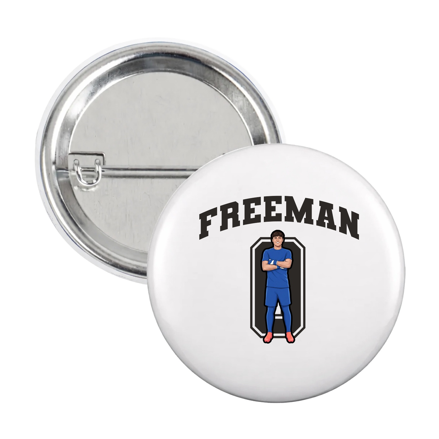 Game Day Button — Number in White
