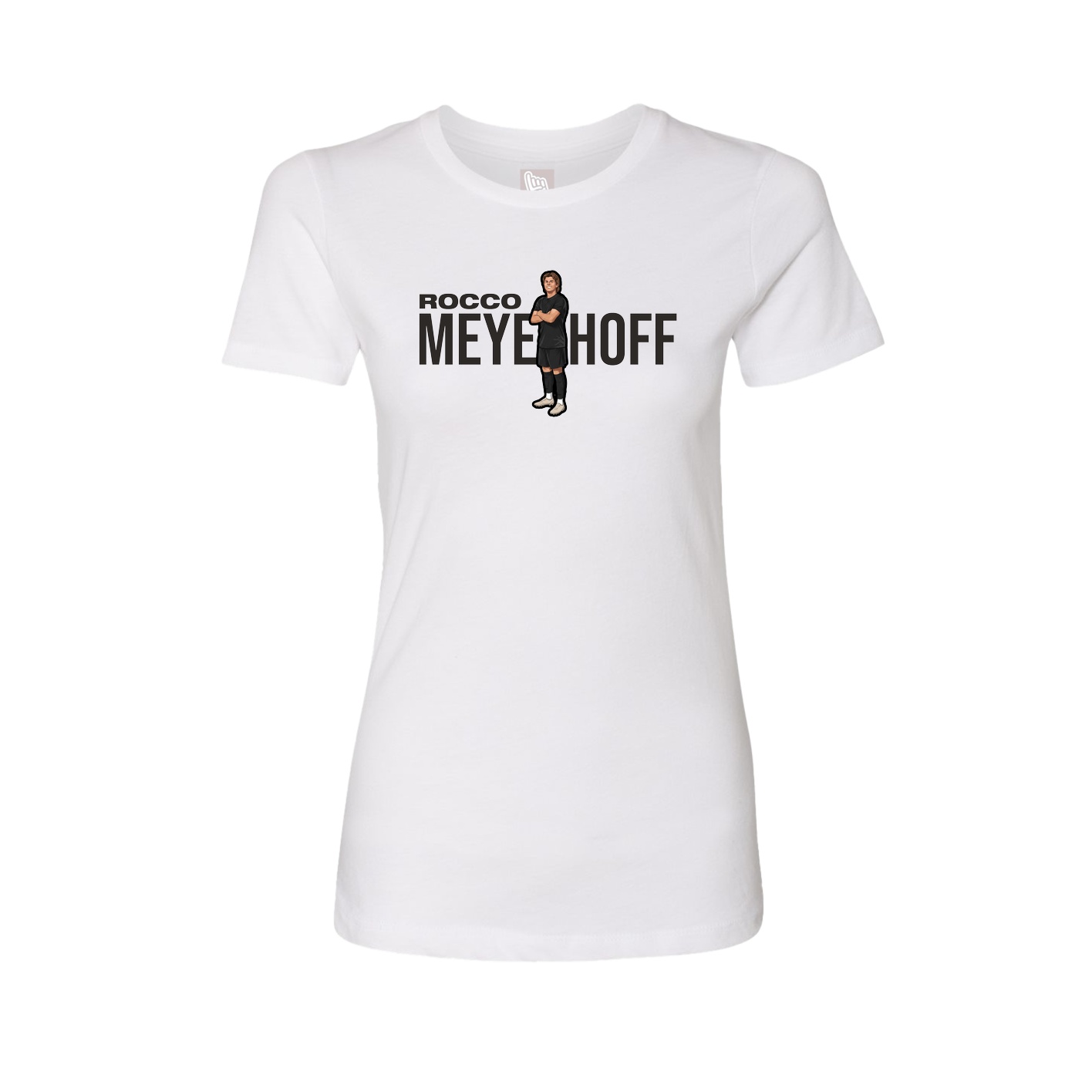 Fitted Women's Tee — Player Name in White