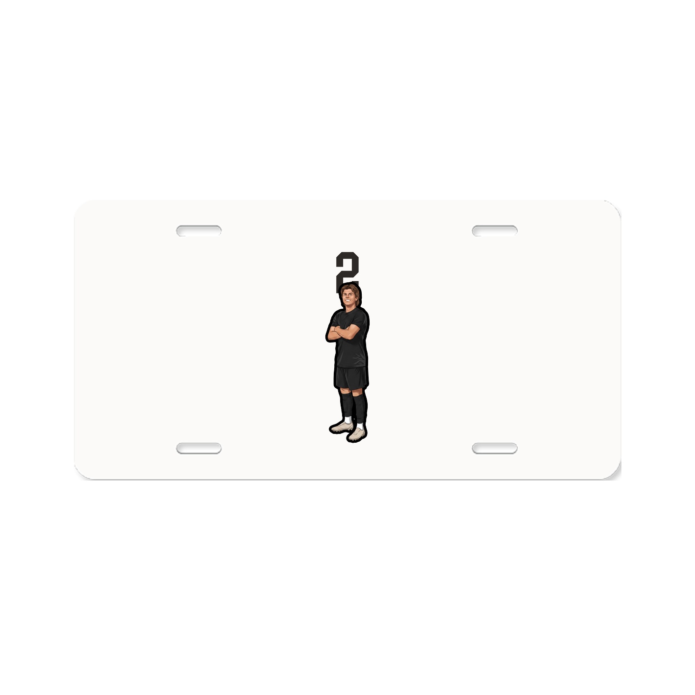 License Plate — Number Top in Classic