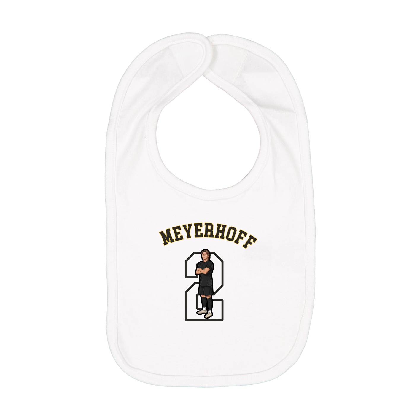 Infant Bib — Shirsey Arch in White