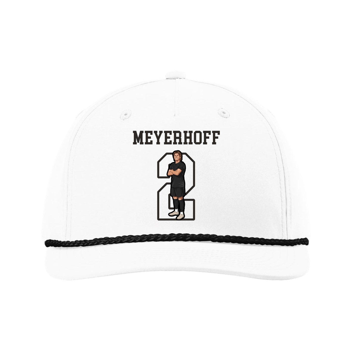 Five-Panel Classic Rope Cap — Shirsey in White