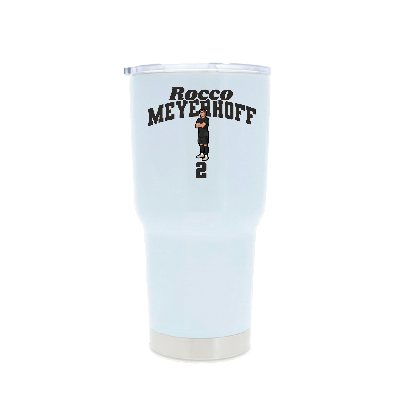 30oz Stainless Steel Tumbler — Signature Arch in White