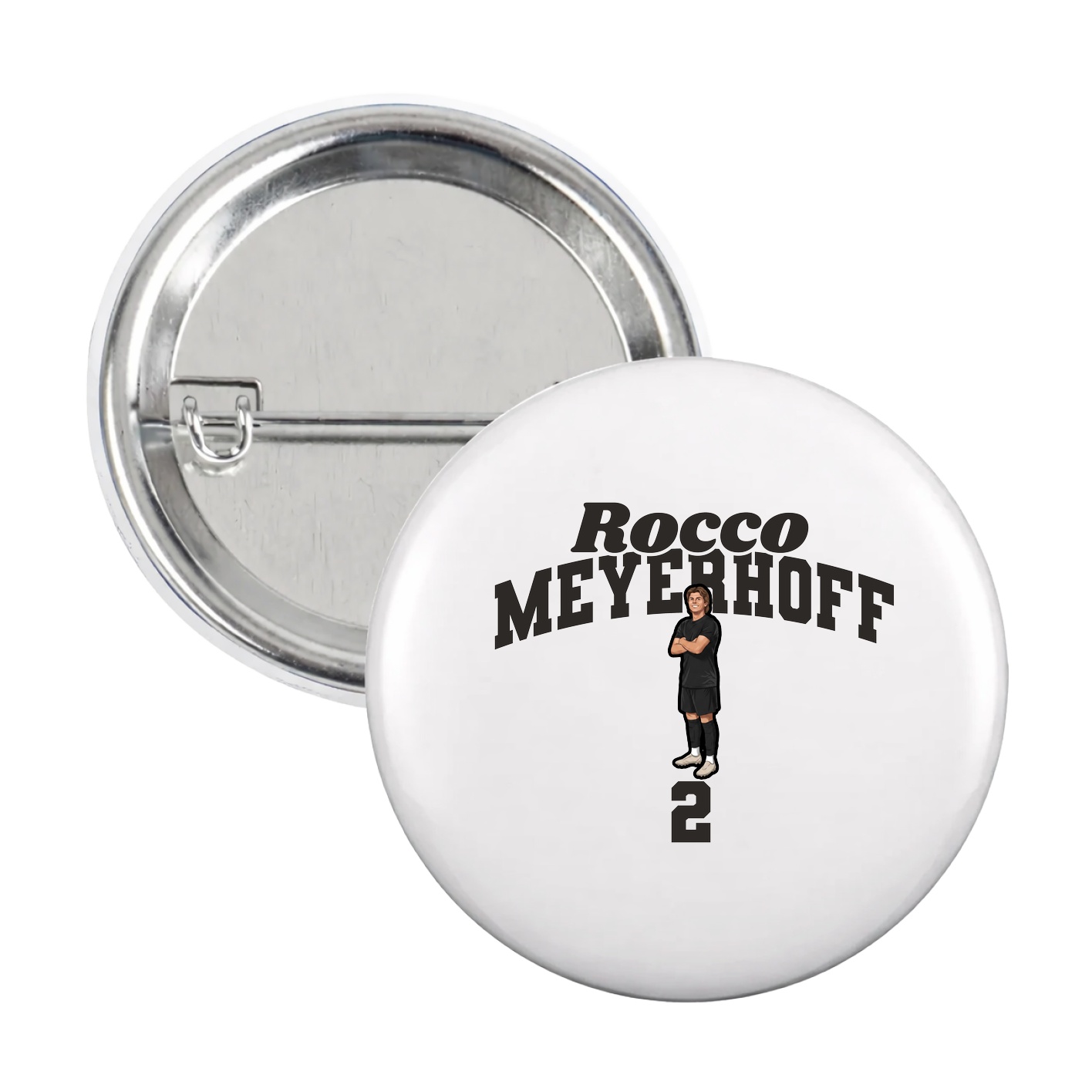 Game Day Button — Signature Arch in White
