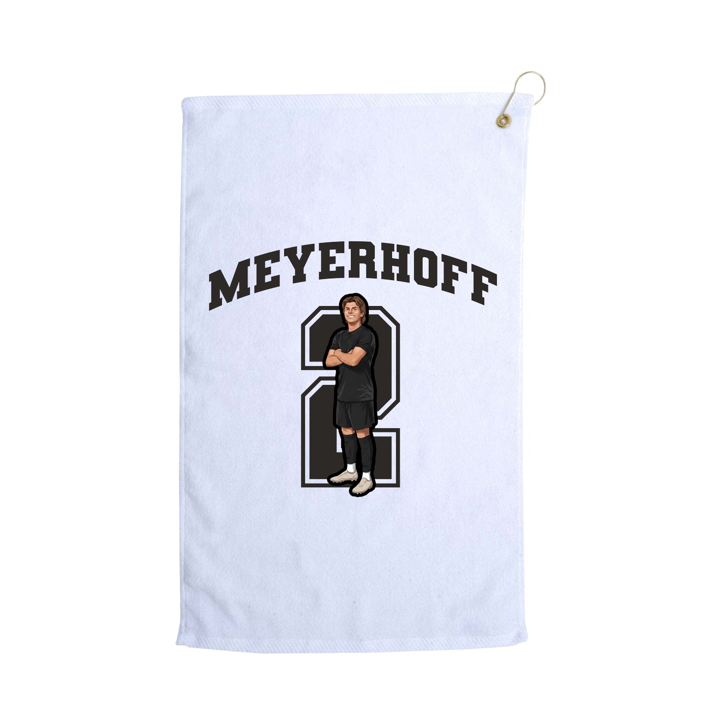 Golf Towel — Number in White