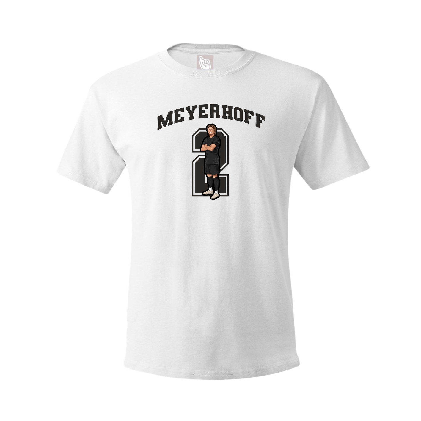 Youth Tee — Number in White