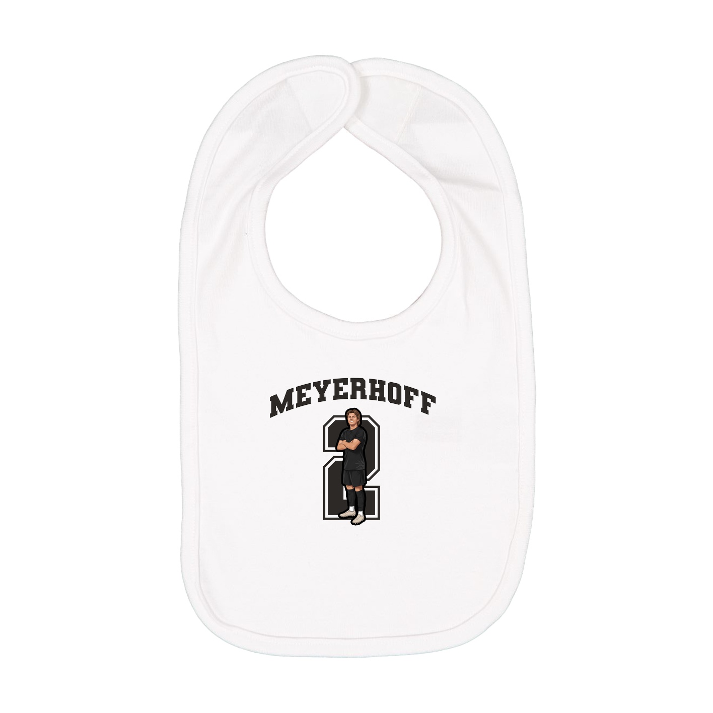 Infant Bib — Number in White