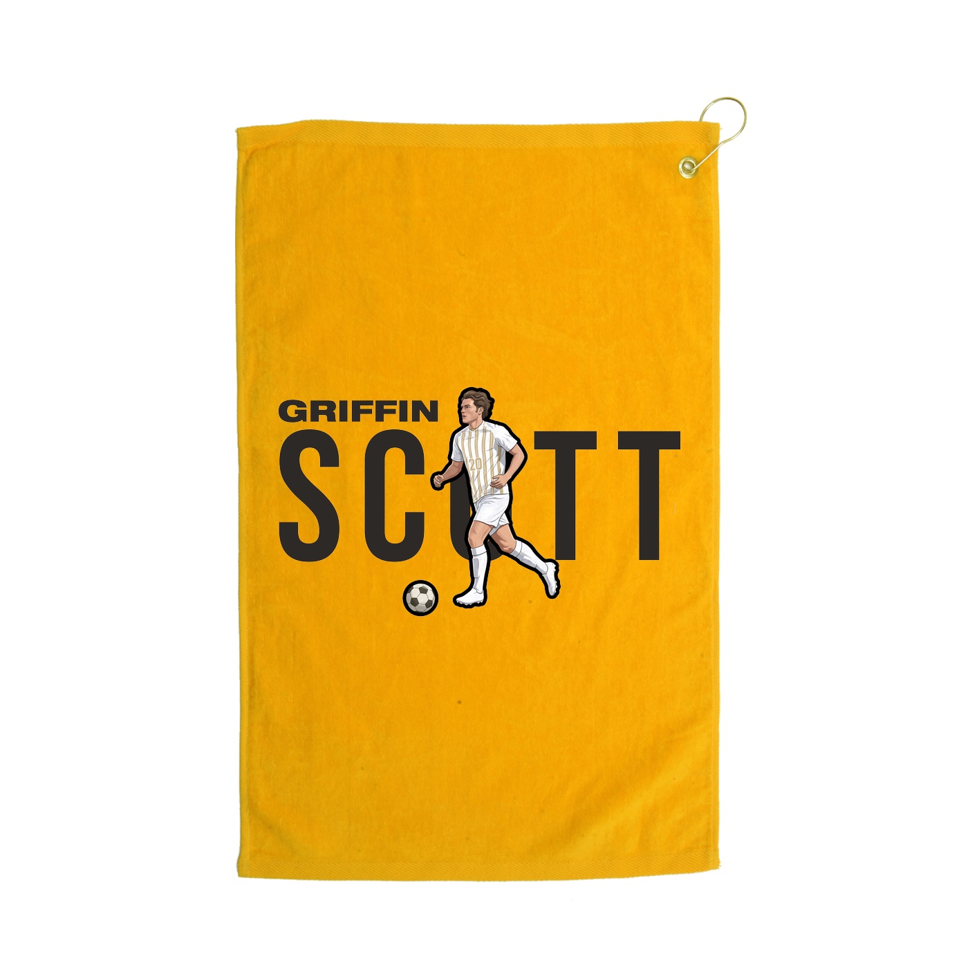 Golf Towel — Player Name in Gold