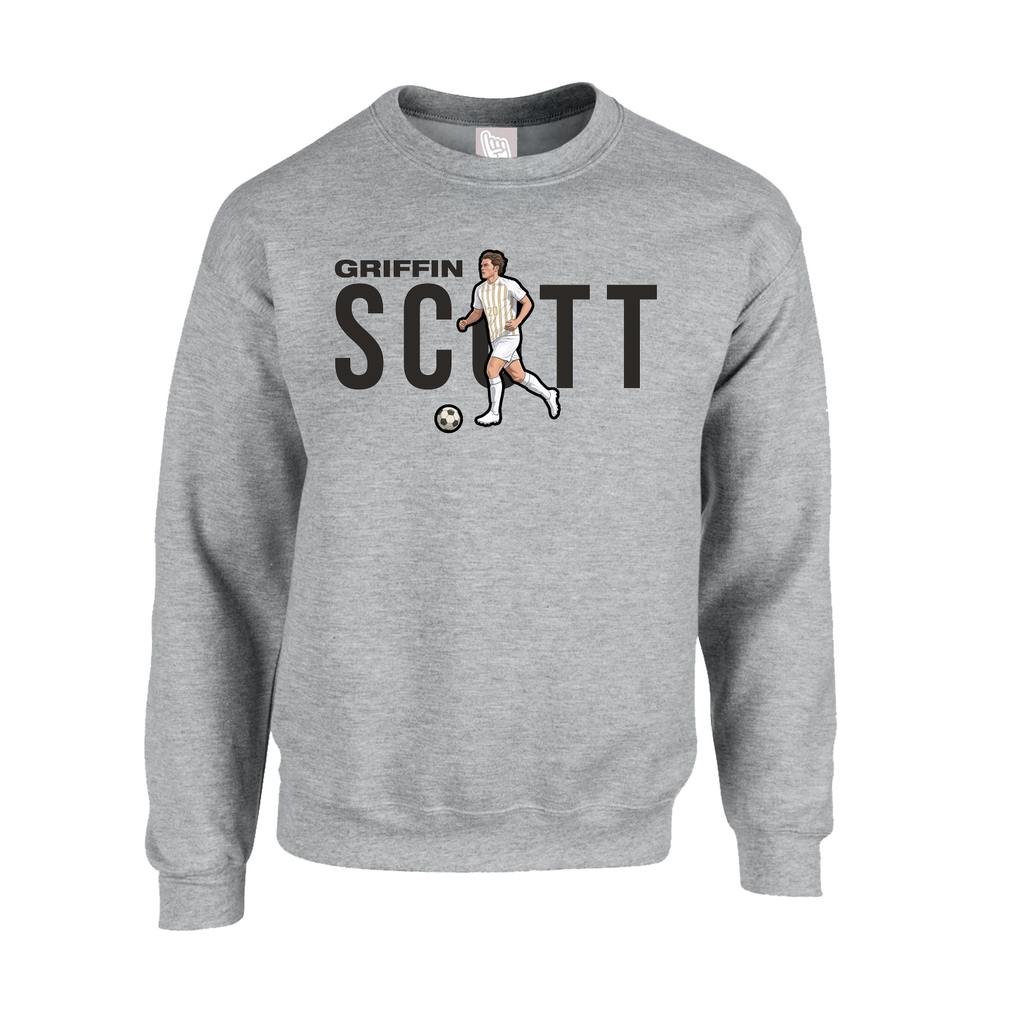 Fleece Crew — Player Name in Grey