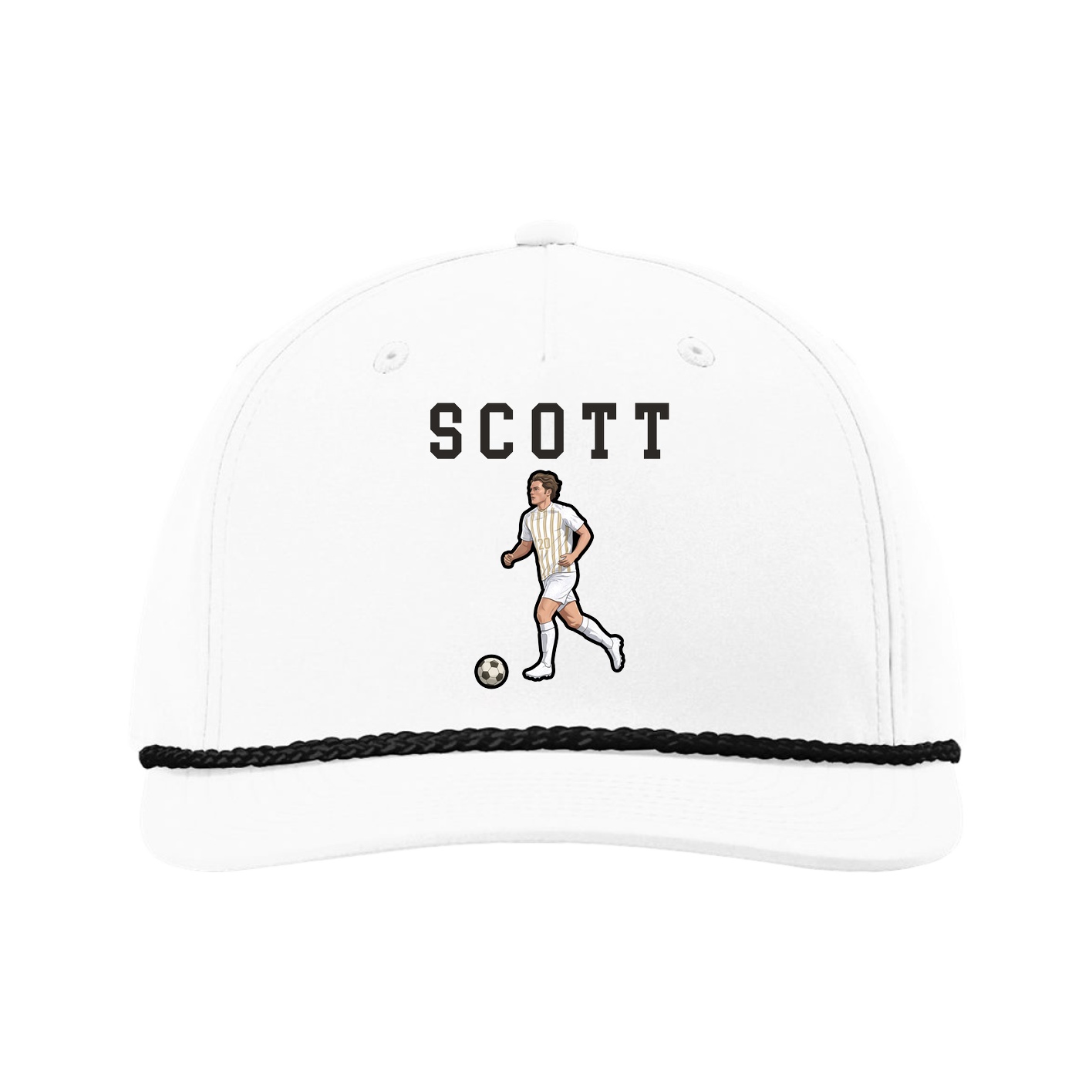 Five-Panel Classic Rope Cap — Shirsey in White