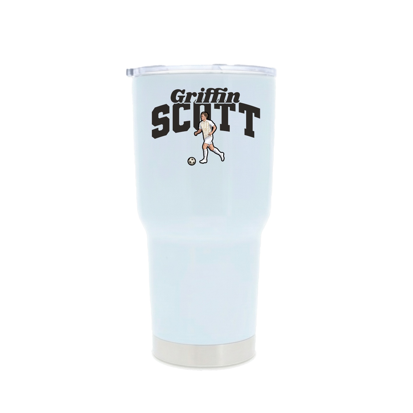 30oz Stainless Steel Tumbler — Signature Arch in White