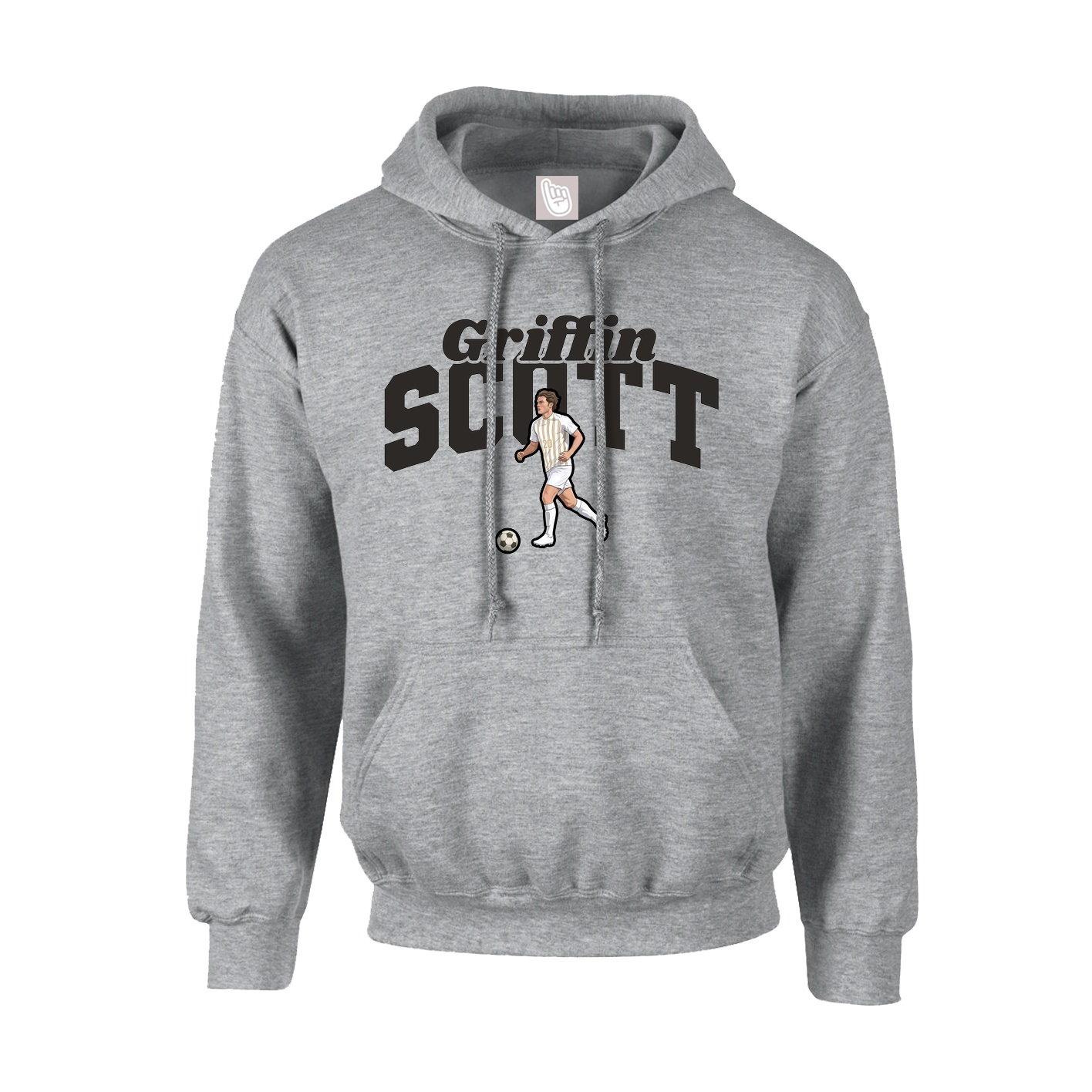Youth Hoodie — Signature Arch in Grey