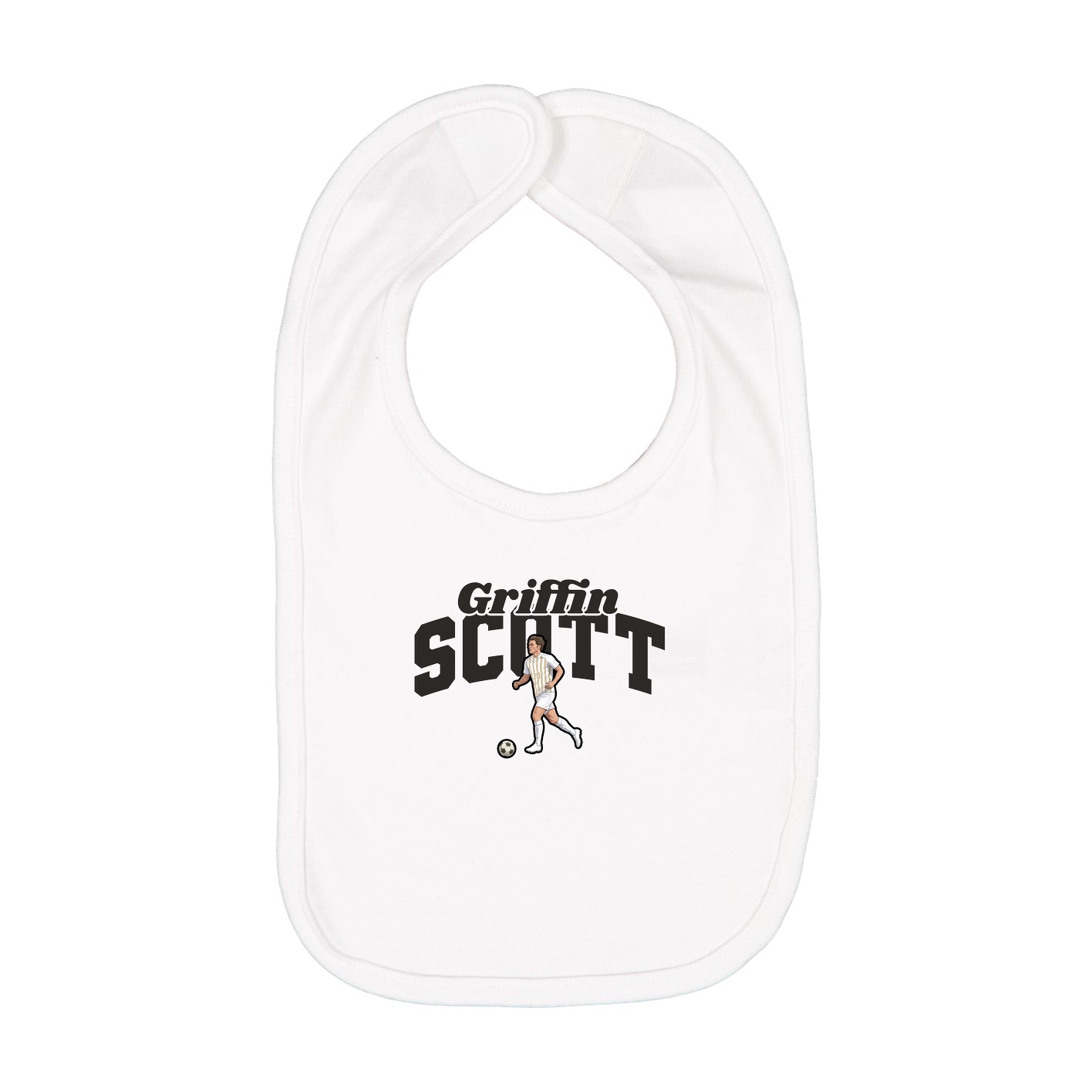 Infant Bib — Signature Arch in White