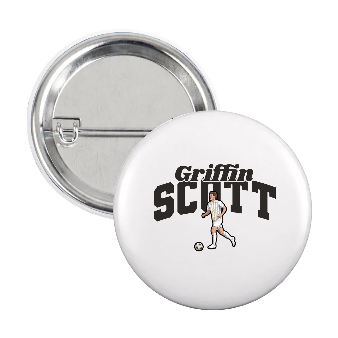 Game Day Button — Signature Arch in White