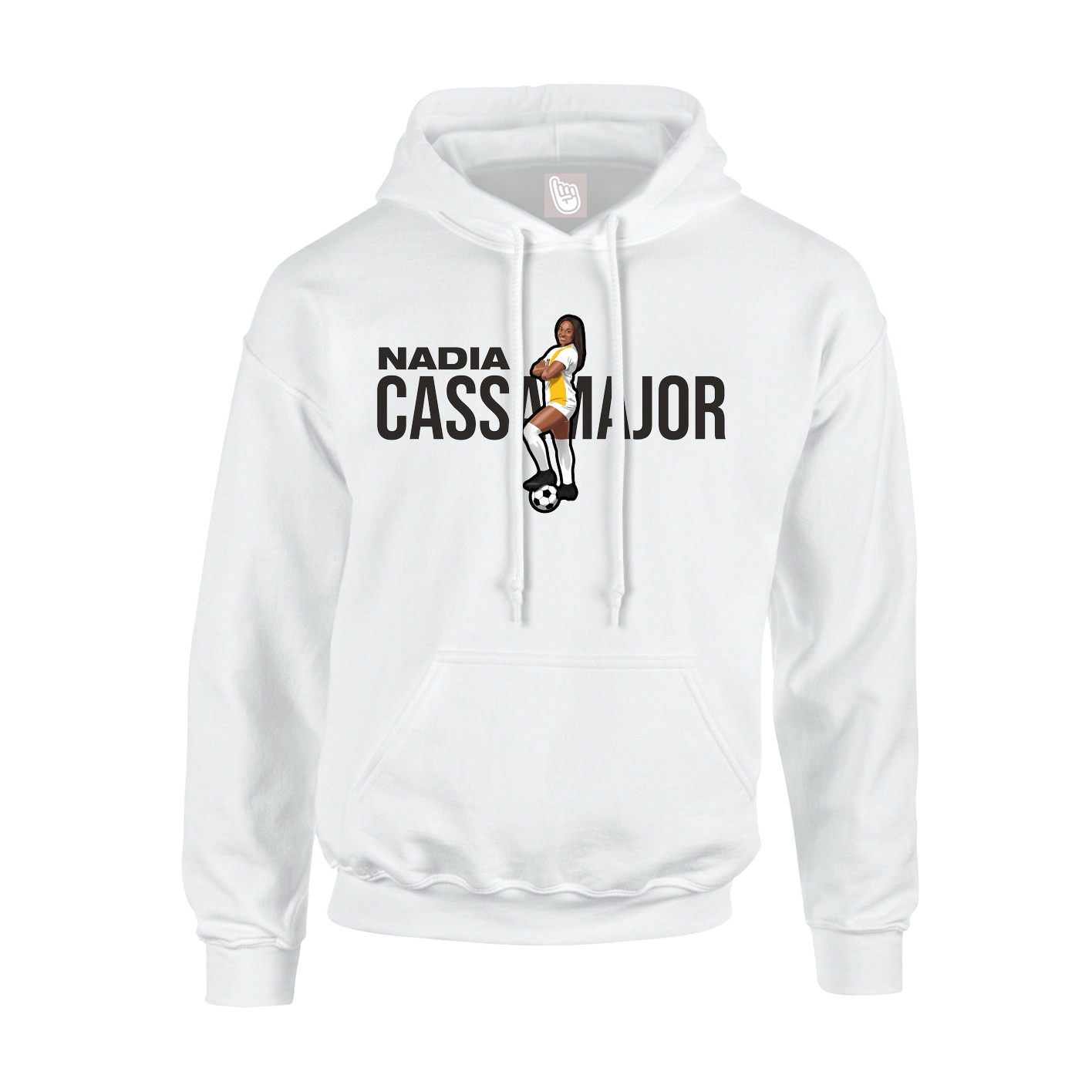Youth Hoodie — Player Name in White