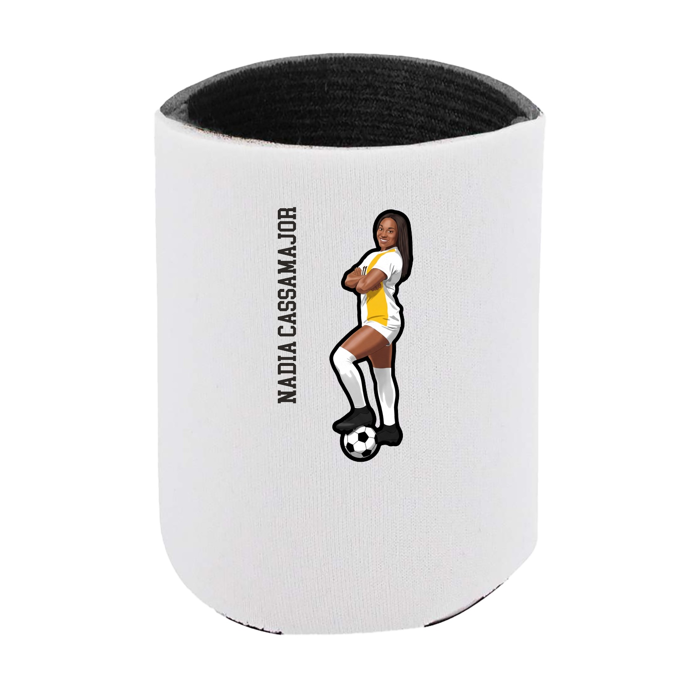 Can Holder — Name Vertical in White