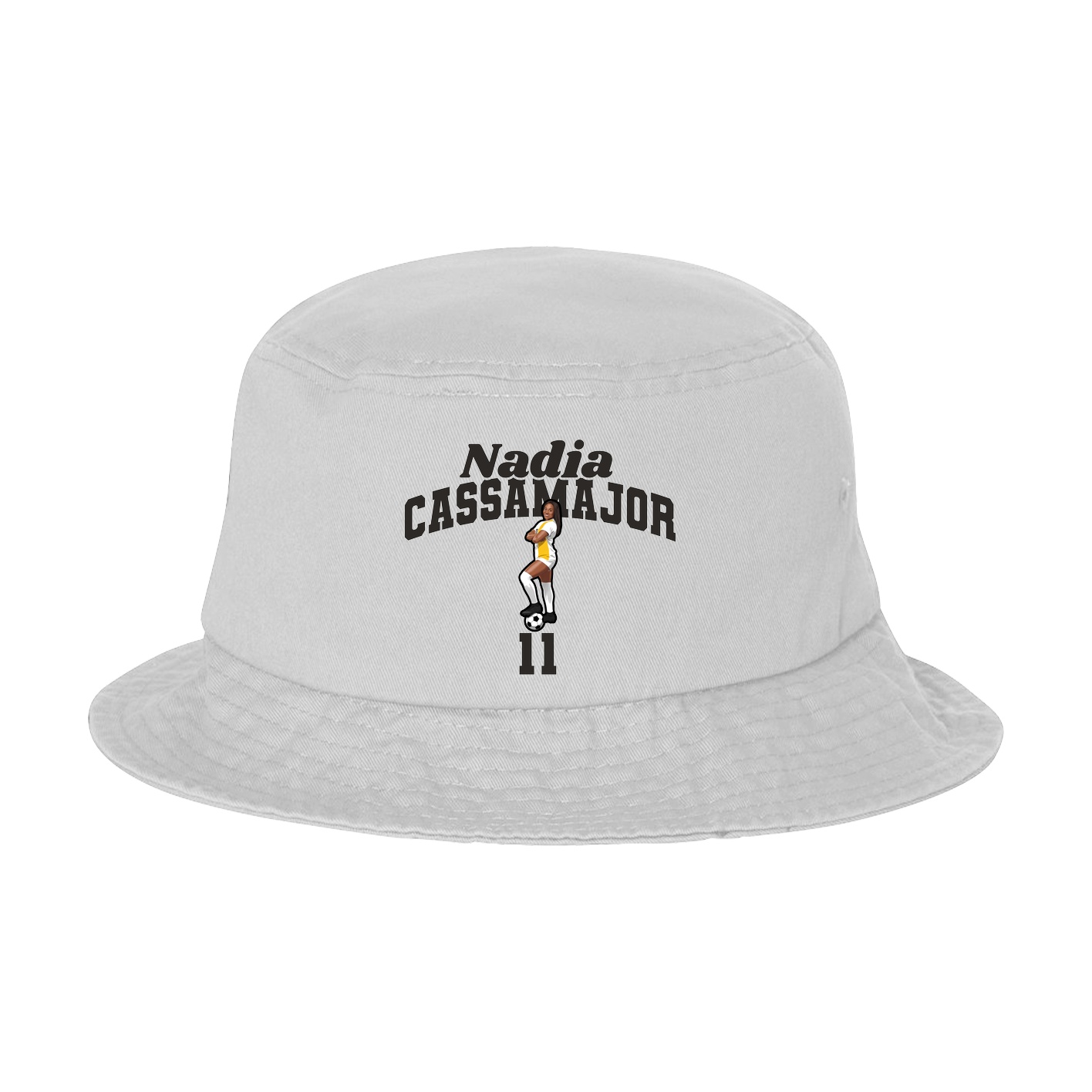Bucket Cap — Signature Arch in White