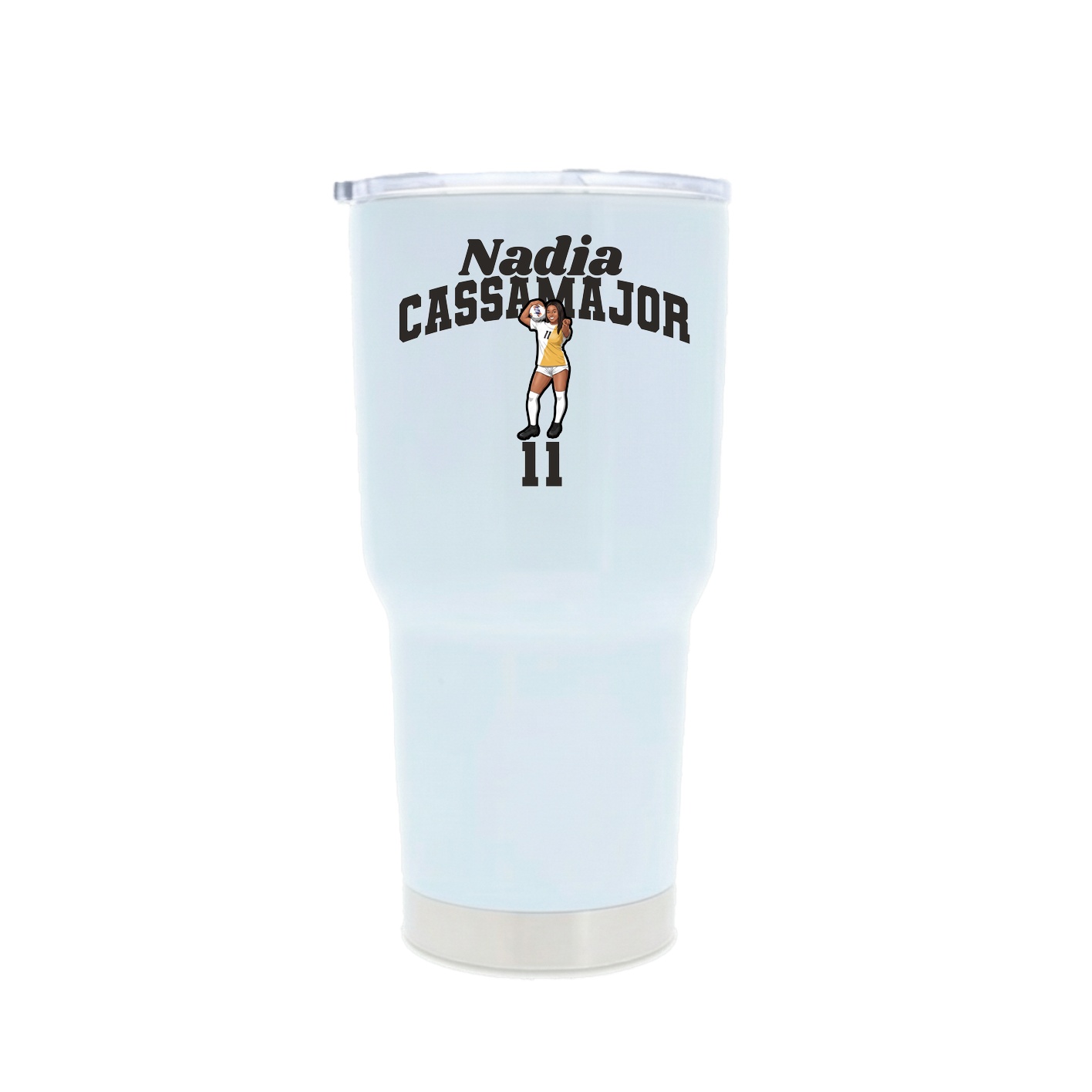30oz Stainless Steel Tumbler — Signature Arch in White