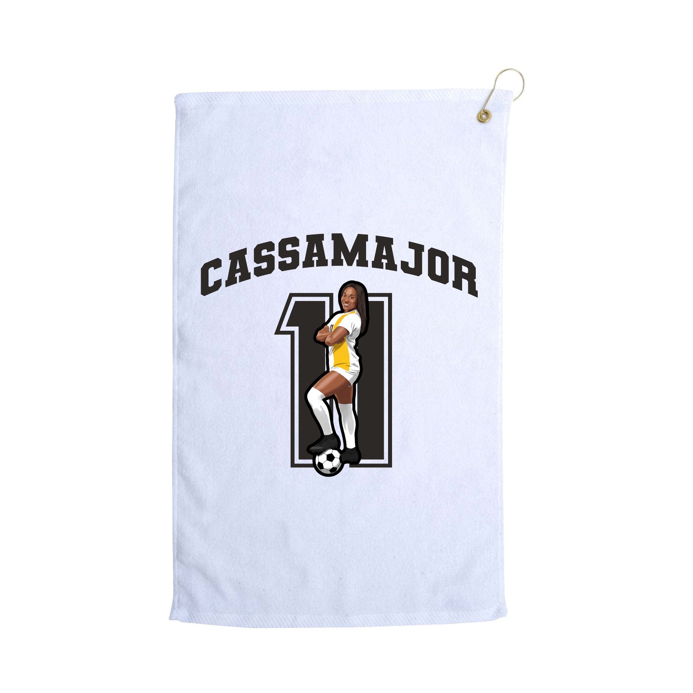 Golf Towel — Number in White