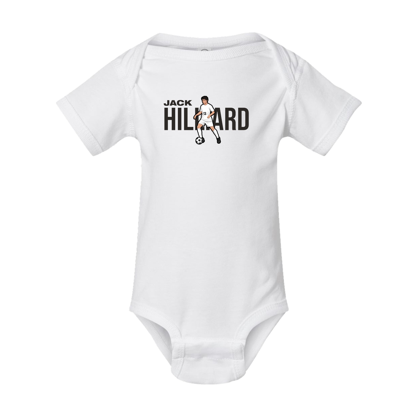 Baby Onesie — Player Name in White