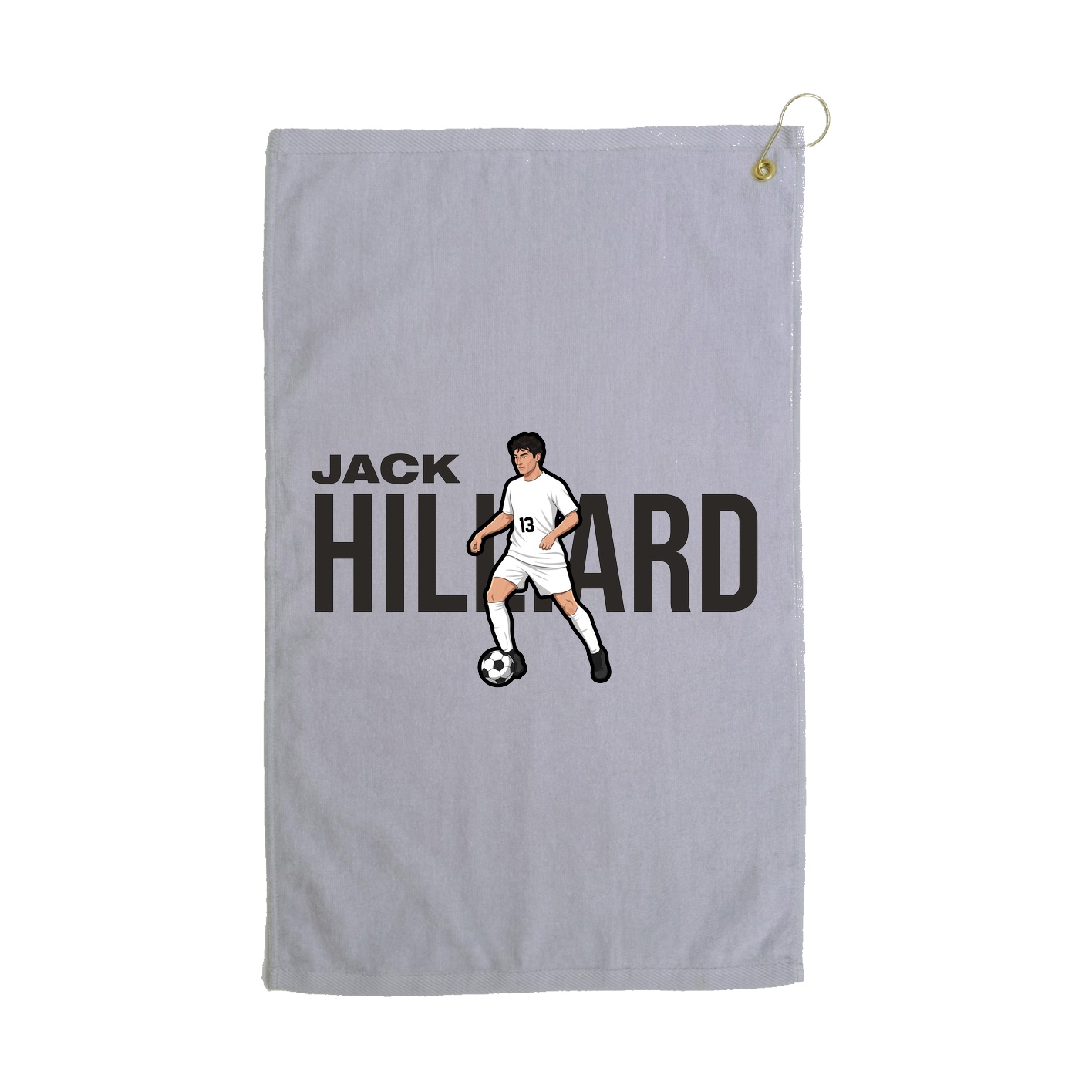 Golf Towel — Player Name in Grey