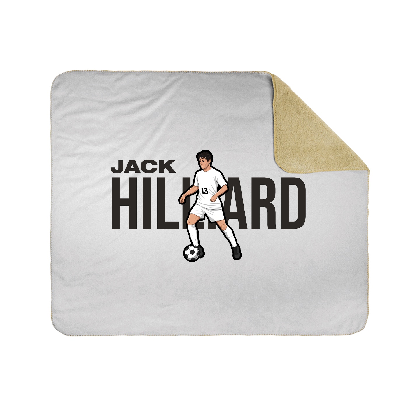 Throw Blanket — Player Name in White