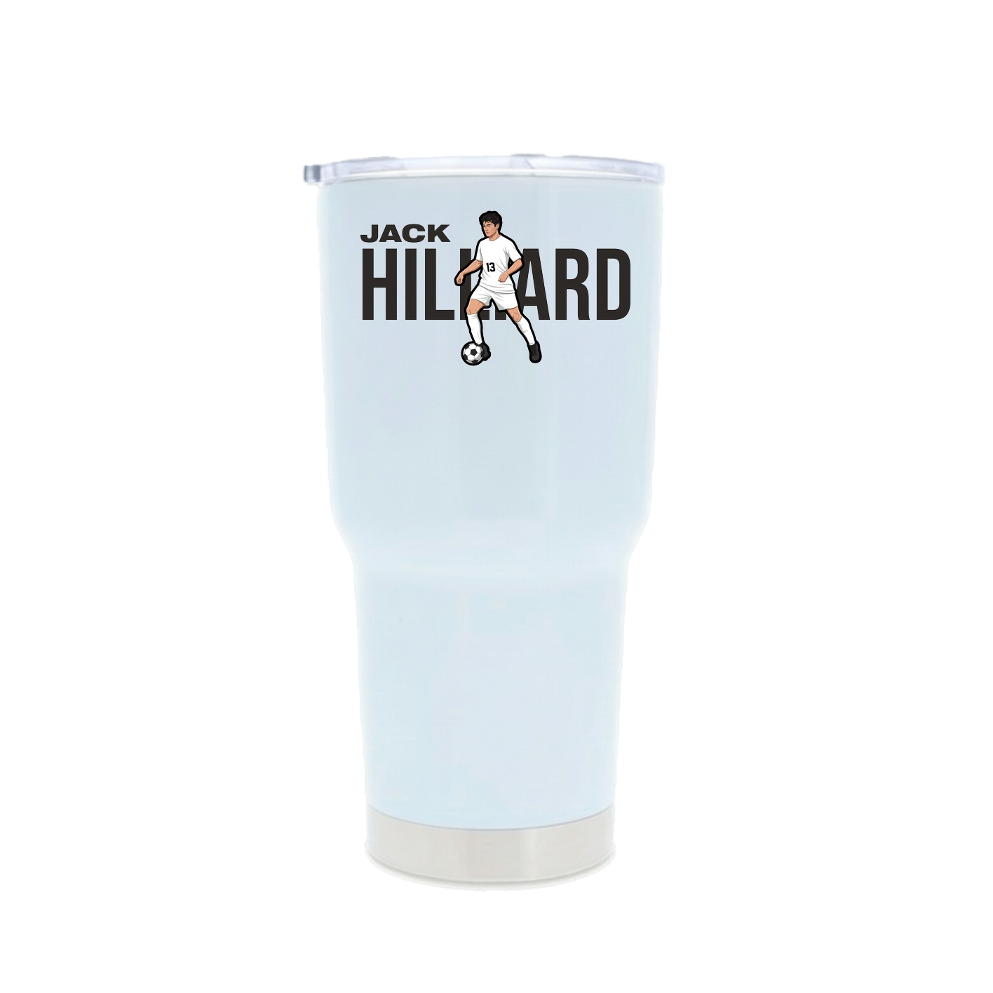 30oz Stainless Steel Tumbler — Player Name in White
