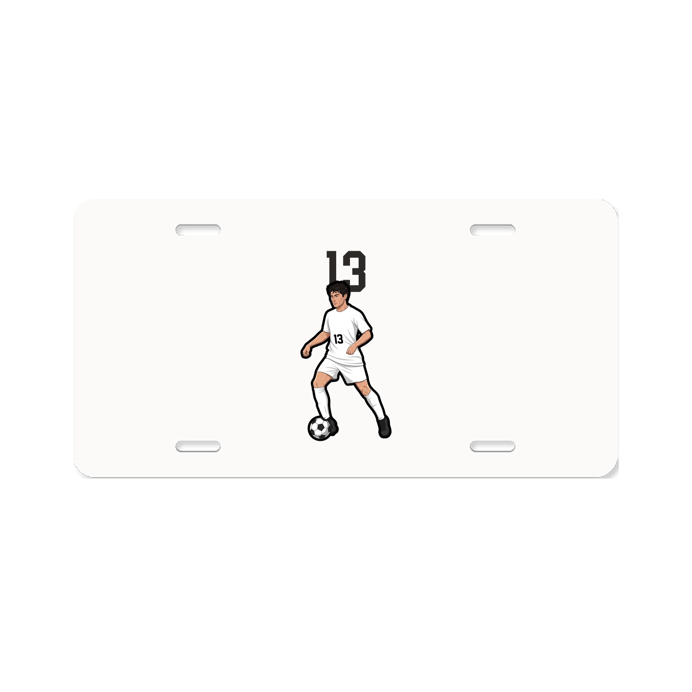 License Plate — Number Top in Classic